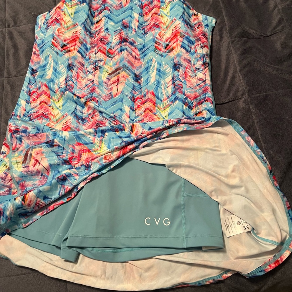 Colorful Chevron Pattern Dress - Picture 3 of 3